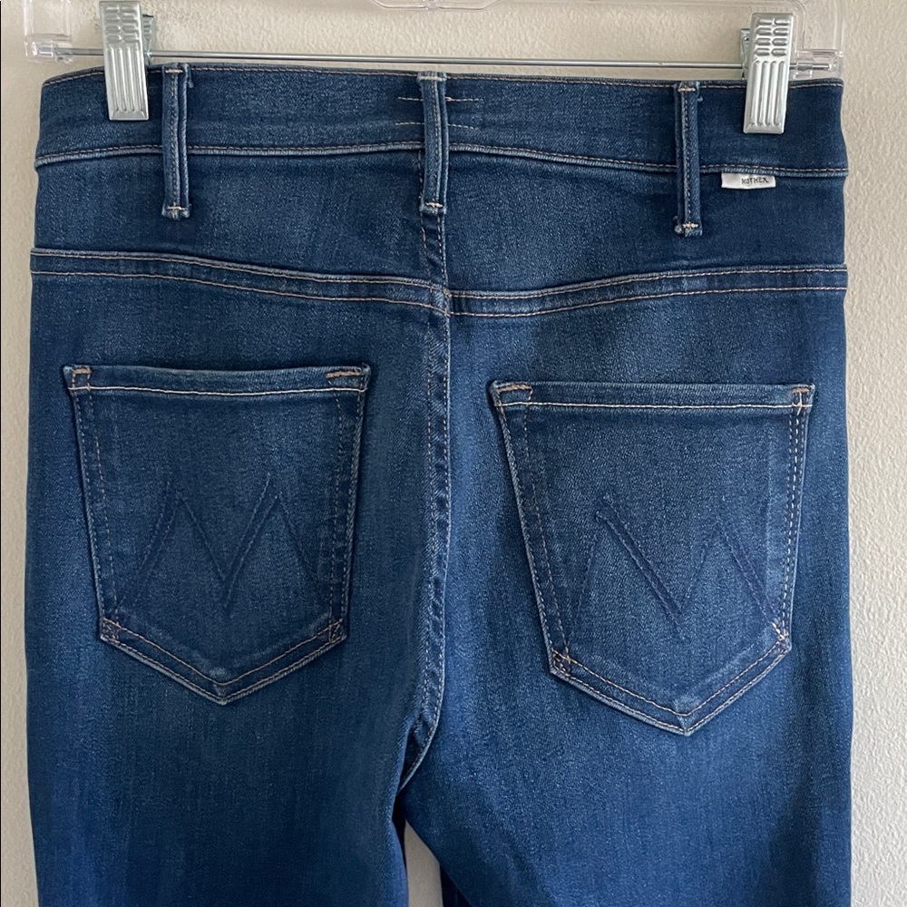 Mother The Hustler Ankle Fray Jeans Women’s Size 26 Home Movies Dark Wash - Picture 7 of 11